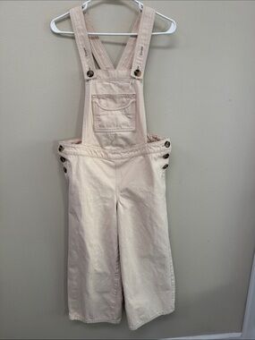 ASOS Cream Wide-Leg Cotton Overalls NEW